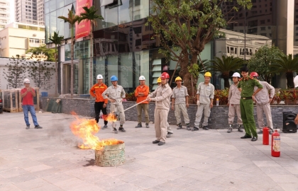 Triển khai chương trình diễn tập phương án chữa cháy, cứu nạn và cứu hộ tại dự án The Legend